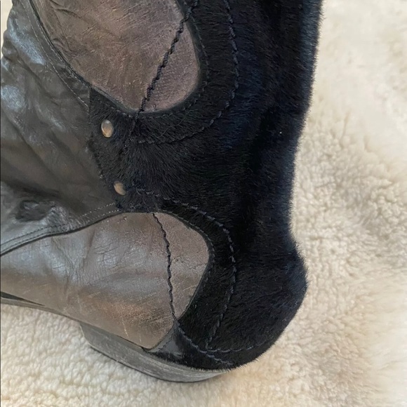 Mark Nason Black & Brown Leather Boots Made in Italy Size 13 - VERY RARE - Picture 6 of 9